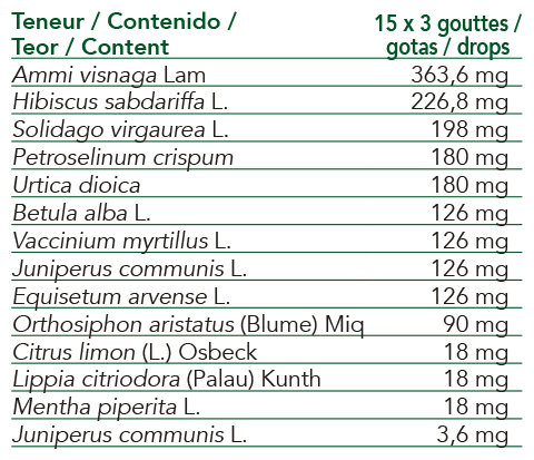 Extractos de plantas frescas biológicas, yemas y aceites esenciales de IntersaLabs con beneficios para favorecer la depuración del filtro renal y prevenir las litiasis