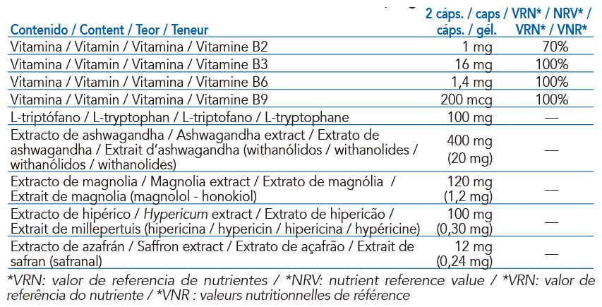 Natural product from Intersa Labs for vitality and mood with tryptophan and vitamins.